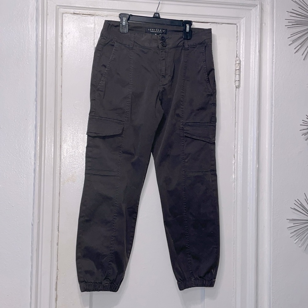 Sanctuary Standard Surplus Rebel Standard Rise Pant in Burgundy/Grey Size 27